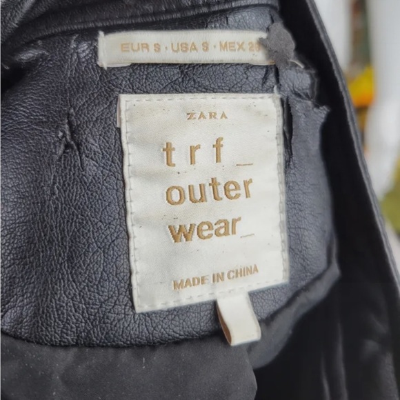ZARA Faux Leather Moto Jacket, Biker Jacket - Picture 3 of 8